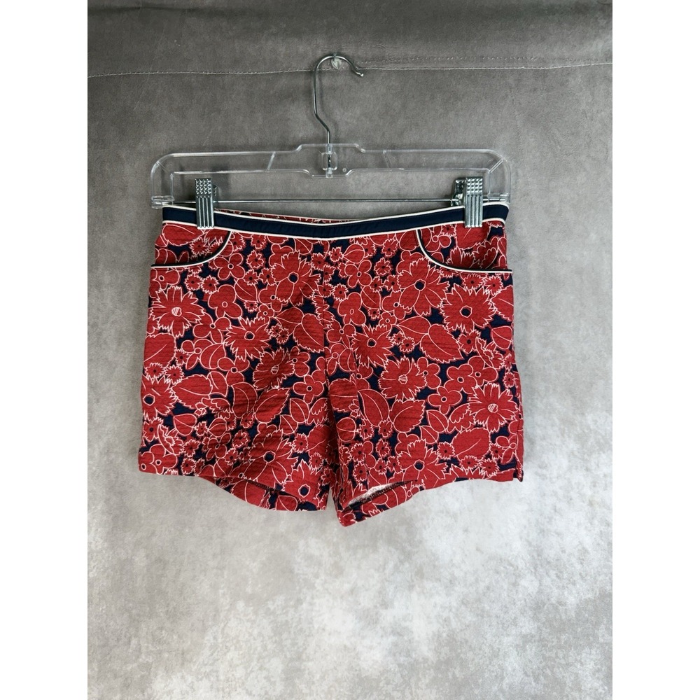 Vintage 90s Y2K Esprit Floral Low Rise Shorts In Red Women's Size 0